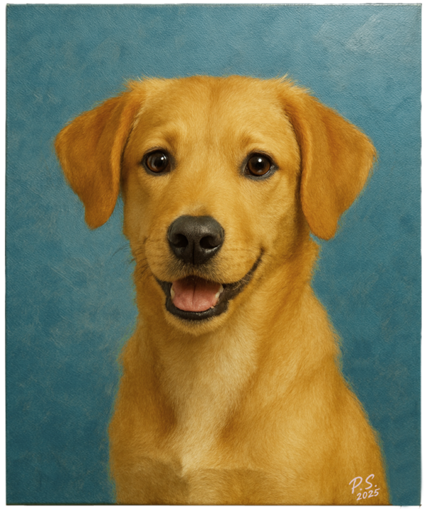 Hundeportrait gemalt nach Foto – Bild 8