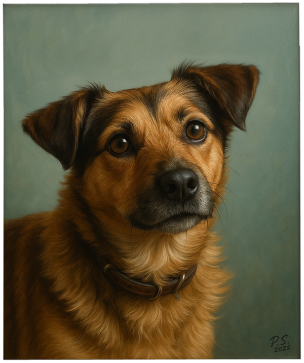 Hundeportrait gemalt nach Foto – Bild 7