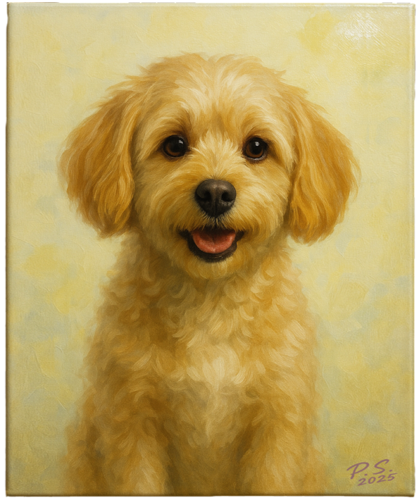 Hundeportrait gemalt nach Foto – Bild 6