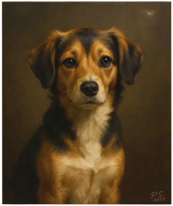 Hundeportrait gemalt nach Foto – Bild 4