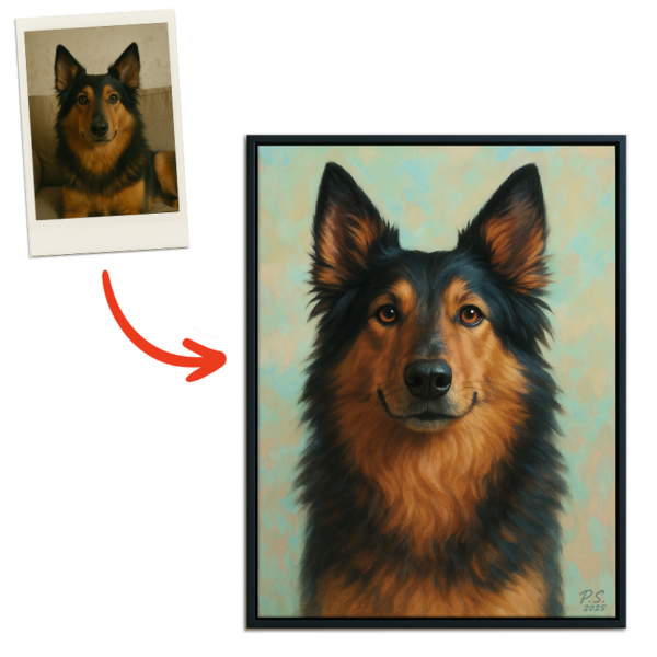 Hundeportrait gemalt nach Foto – Bild 2