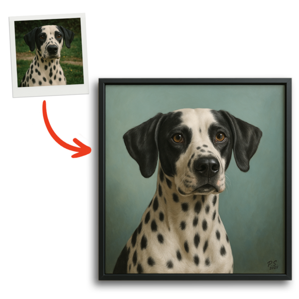 Hundeportrait gemalt nach Foto