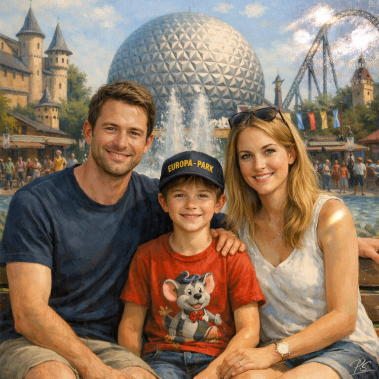 Familien Portrait bild malen nach Foto Stefan Pabst