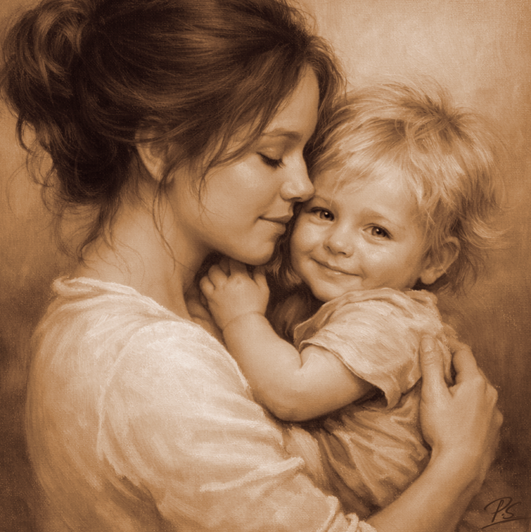 Familienportrait malen lassen nach Foto