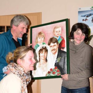 Familienportrait malen lassen nach Foto Geschenk