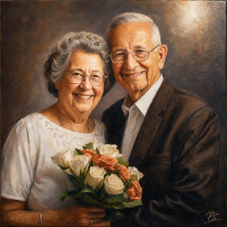 Jubiläum Geschenkidee Portrait malen lassen Öl Stefan Pabst